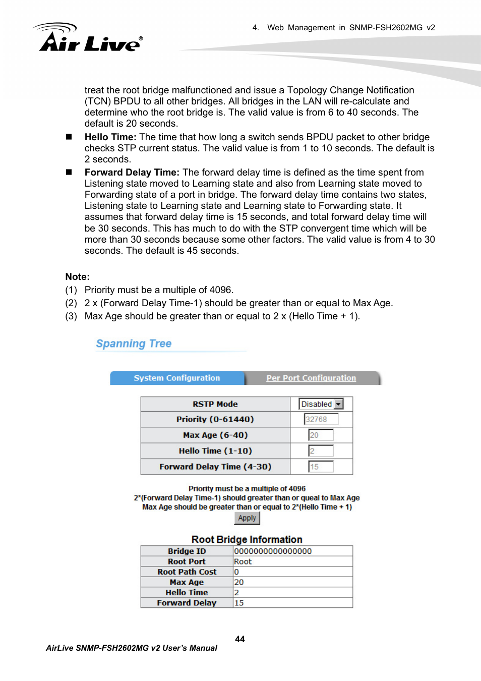 AirLive SNMP-FSH2602MG v2 User Manual | Page 49 / 139