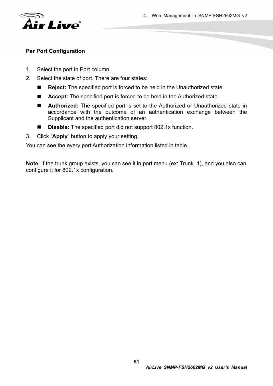 AirLive SNMP-FSH2602MG v2 User Manual | Page 56 / 139
