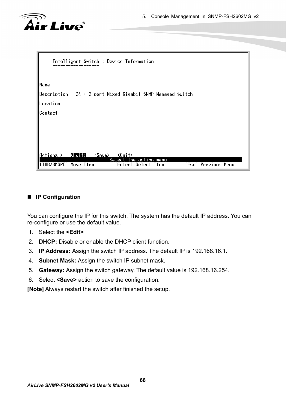 AirLive SNMP-FSH2602MG v2 User Manual | Page 71 / 139