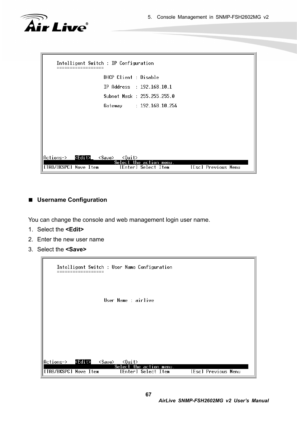 AirLive SNMP-FSH2602MG v2 User Manual | Page 72 / 139