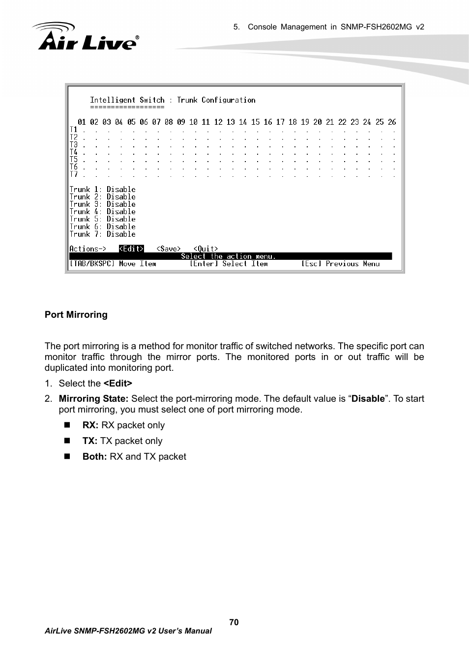 AirLive SNMP-FSH2602MG v2 User Manual | Page 75 / 139
