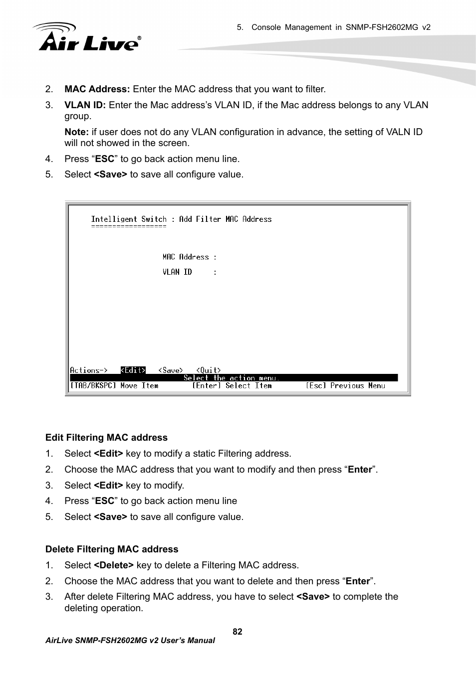 AirLive SNMP-FSH2602MG v2 User Manual | Page 87 / 139