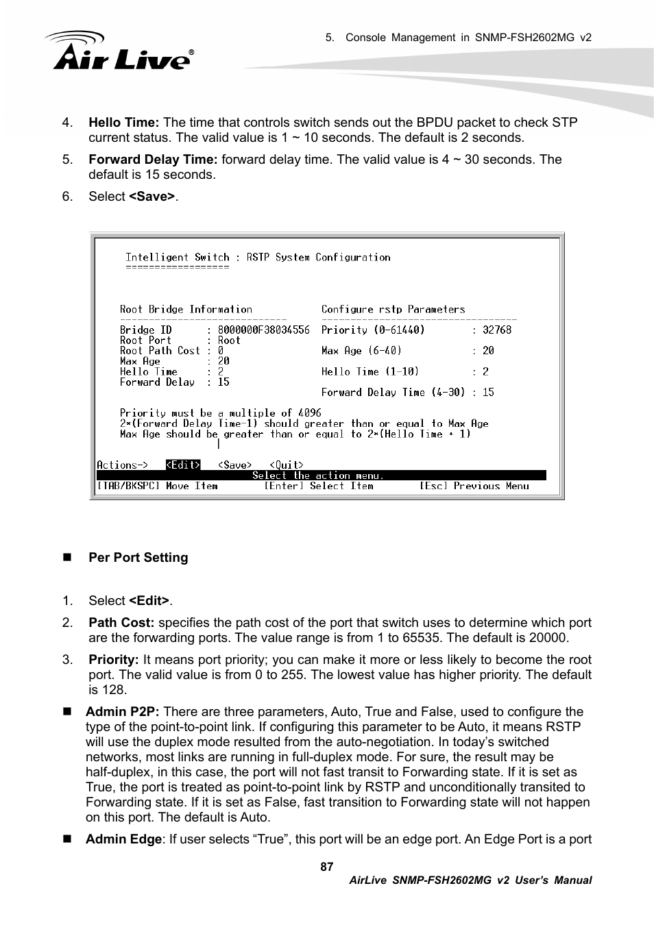 AirLive SNMP-FSH2602MG v2 User Manual | Page 92 / 139