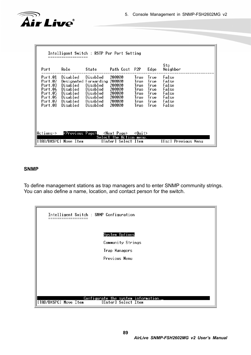 AirLive SNMP-FSH2602MG v2 User Manual | Page 94 / 139