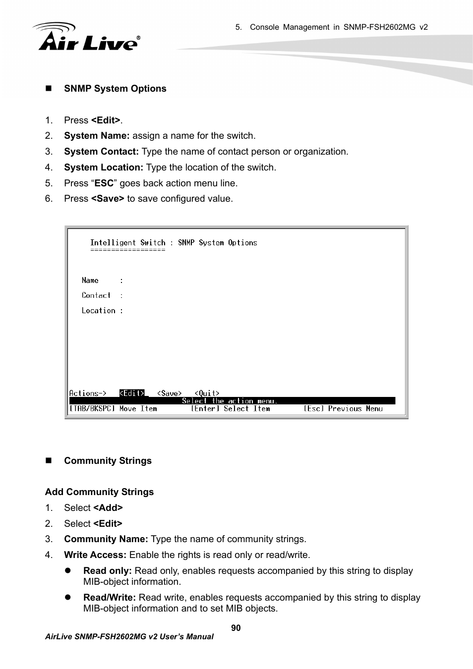 AirLive SNMP-FSH2602MG v2 User Manual | Page 95 / 139