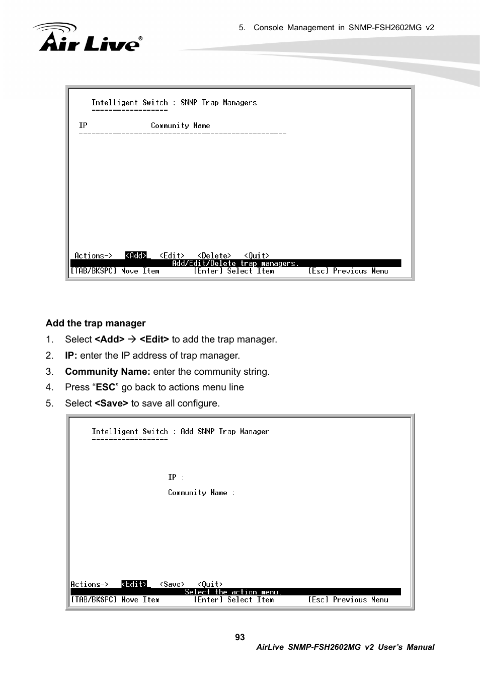 AirLive SNMP-FSH2602MG v2 User Manual | Page 98 / 139
