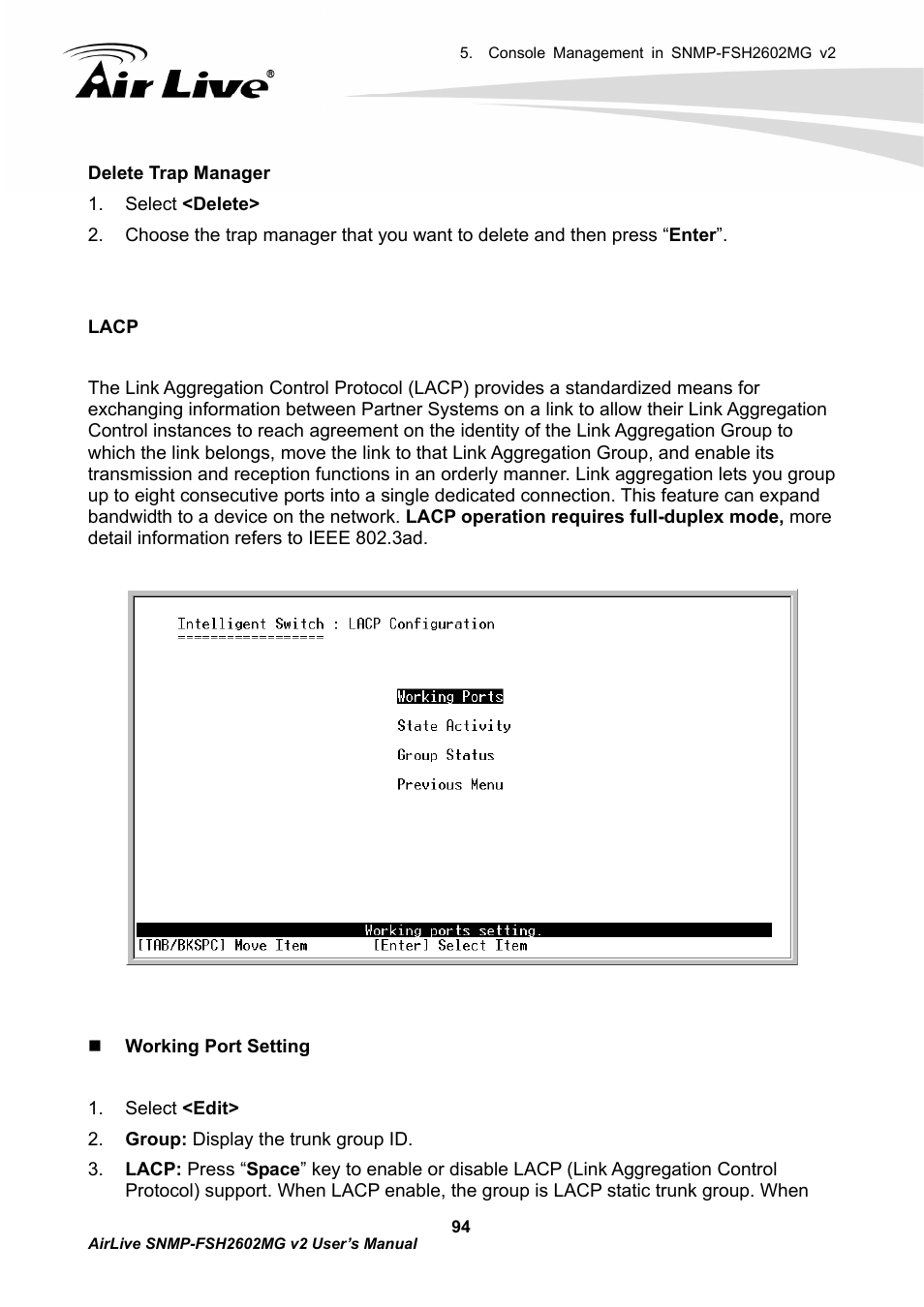 AirLive SNMP-FSH2602MG v2 User Manual | Page 99 / 139