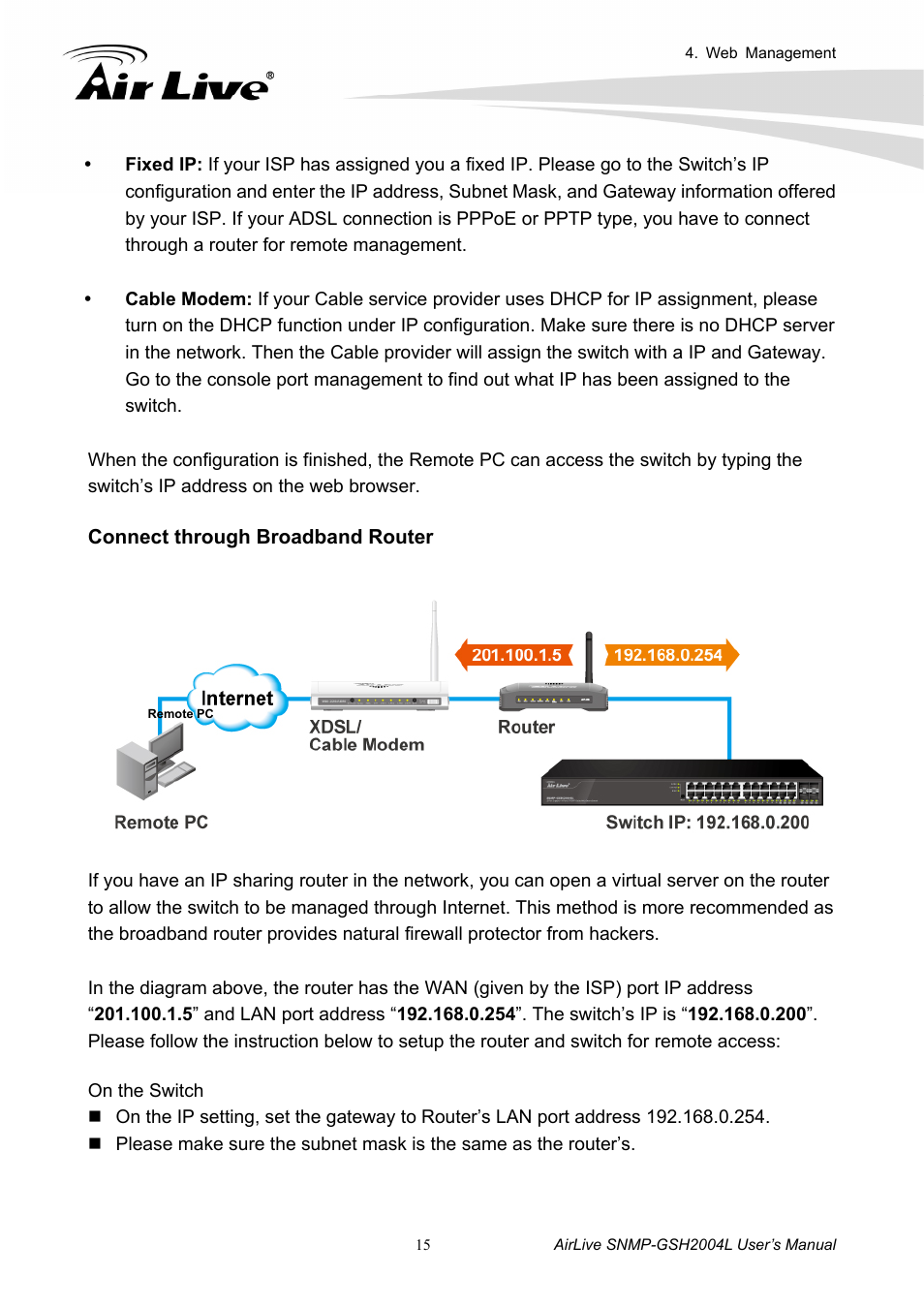 AirLive SNMP-GSH2004L User Manual | Page 20 / 61