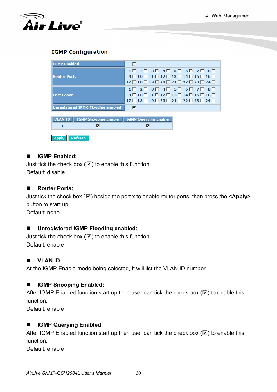 AirLive SNMP-GSH2004L User Manual | Page 35 / 61