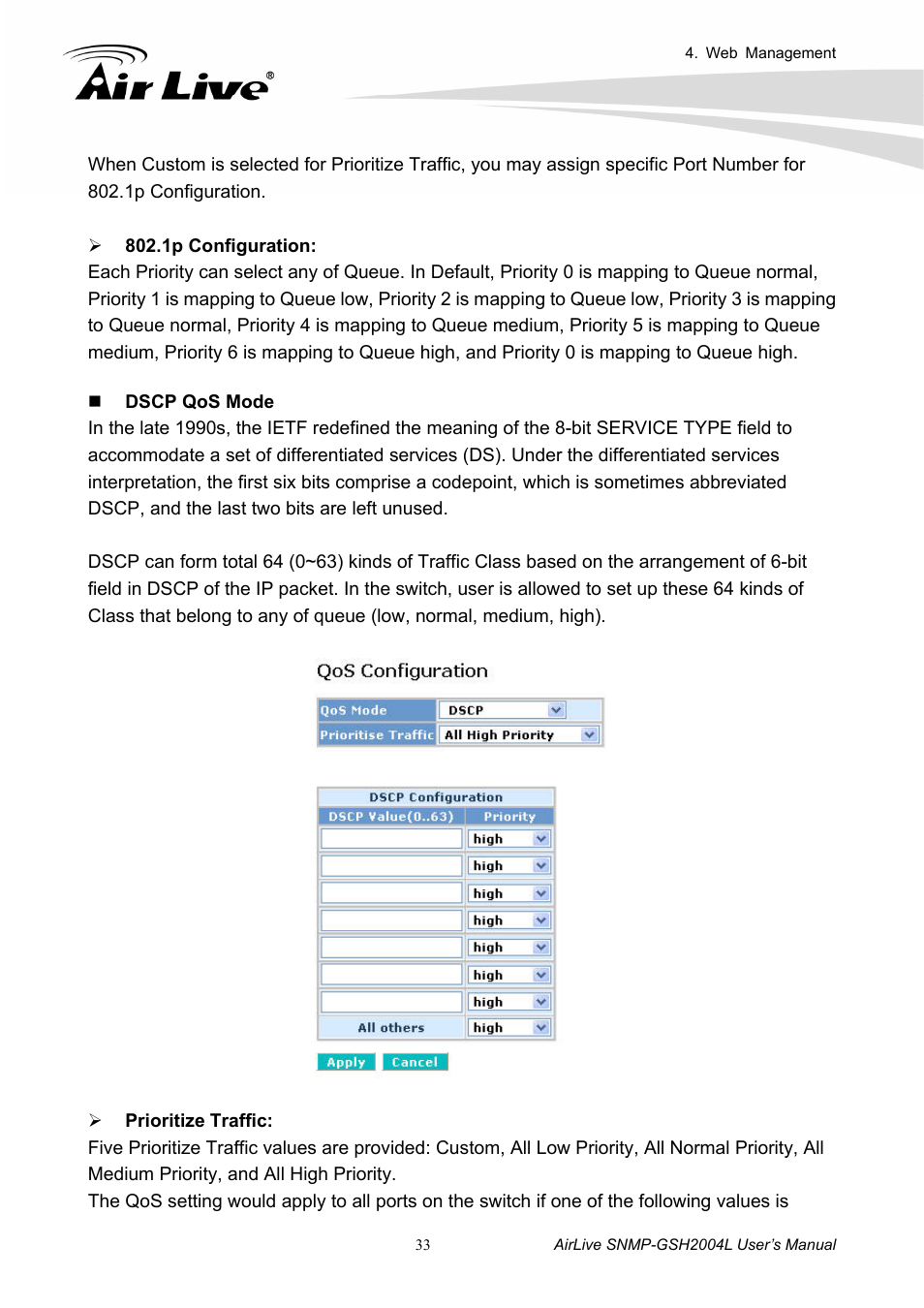 AirLive SNMP-GSH2004L User Manual | Page 38 / 61