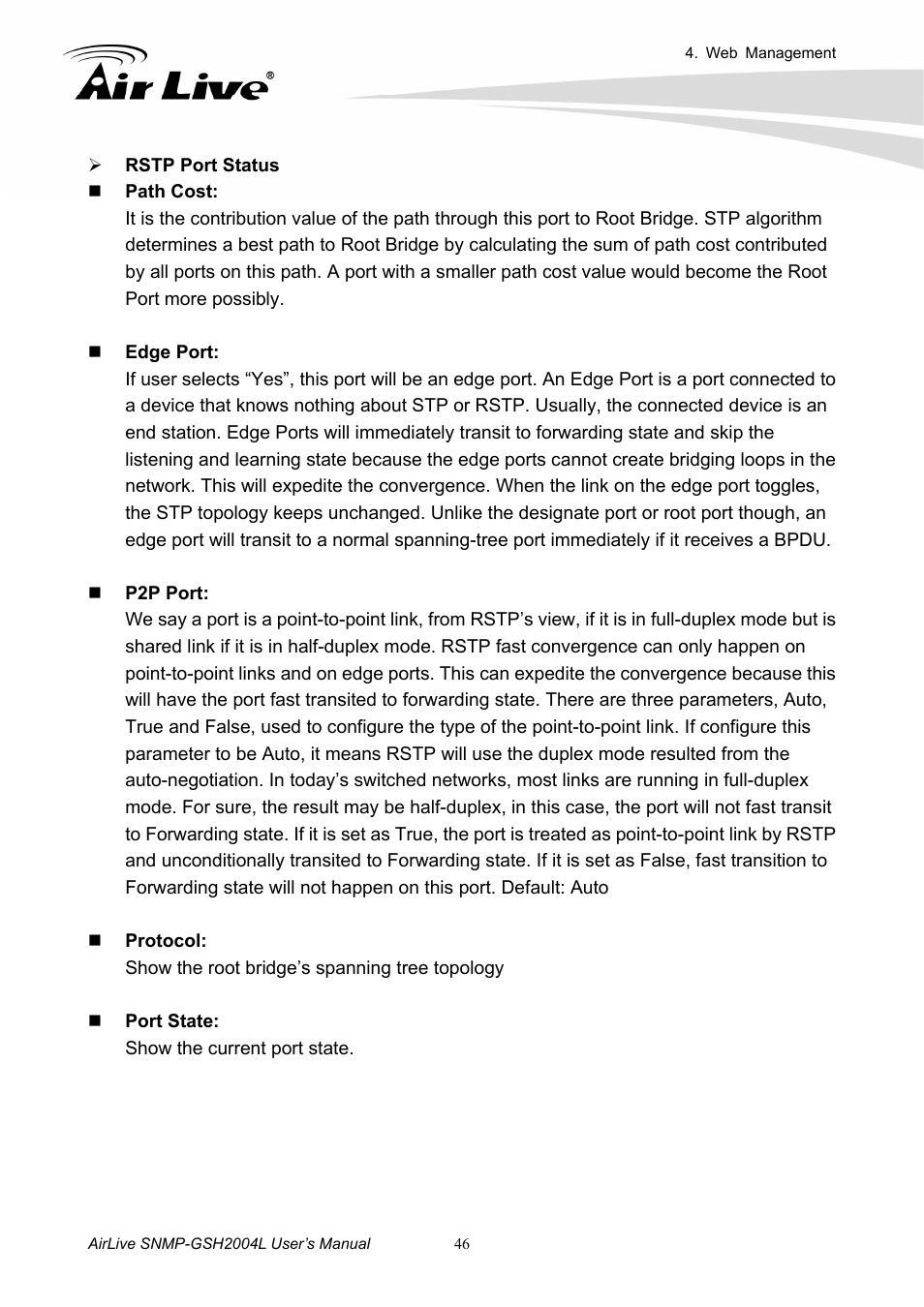 AirLive SNMP-GSH2004L User Manual | Page 51 / 61