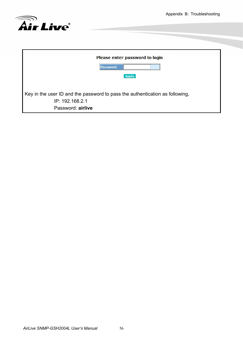 AirLive SNMP-GSH2004L User Manual | Page 61 / 61