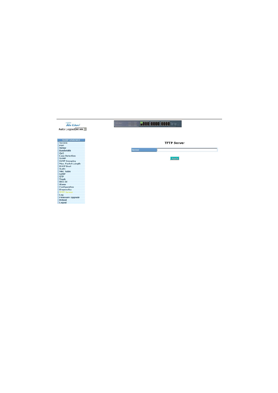 Tftp, Erver | AirLive SNMP-GSH2402 User Manual | Page 144 / 246