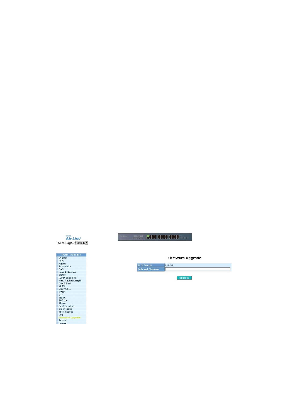 Irmware, Pgrade, 21. firmware upgrade | AirLive SNMP-GSH2402 User Manual | Page 147 / 246