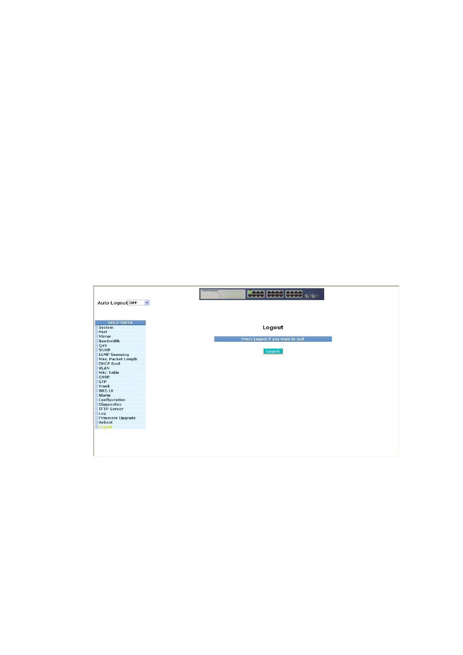 Ogout, 23. logout | AirLive SNMP-GSH2402 User Manual | Page 149 / 246