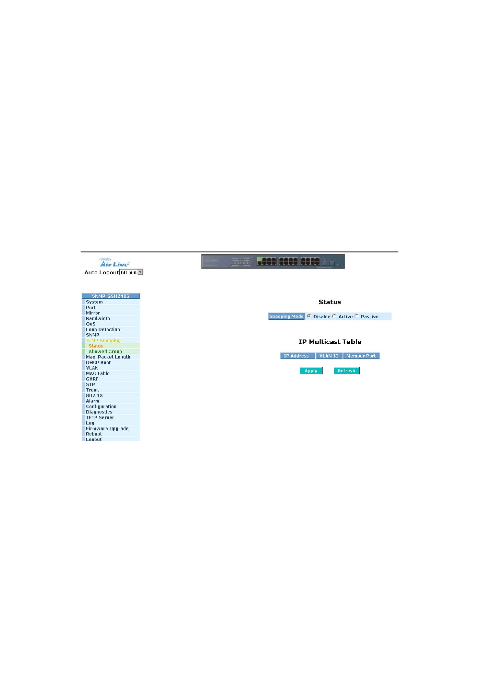 Igmp, Nooping, 7. igmp snooping | AirLive SNMP-GSH2402 User Manual | Page 80 / 246