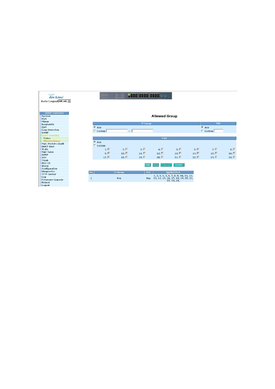 AirLive SNMP-GSH2402 User Manual | Page 82 / 246