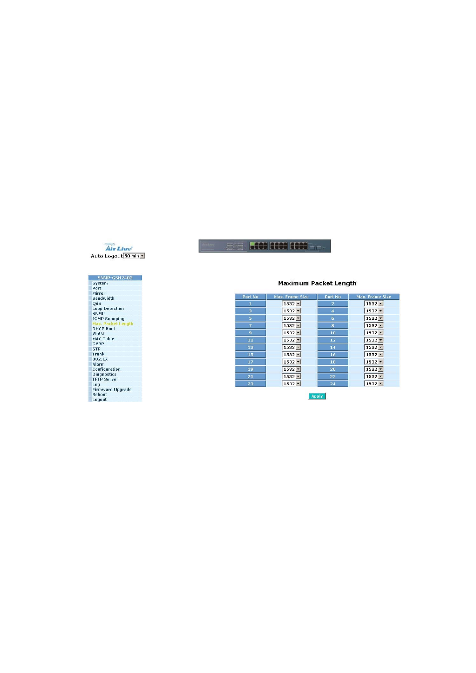 Acket, Ength | AirLive SNMP-GSH2402 User Manual | Page 84 / 246