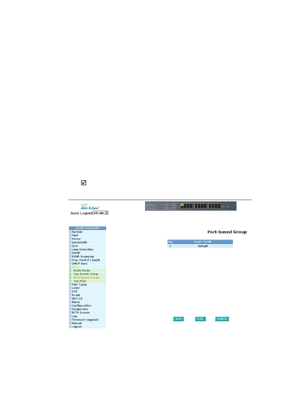 10-3. port-based group | AirLive SNMP-GSH2402 User Manual | Page 91 / 246