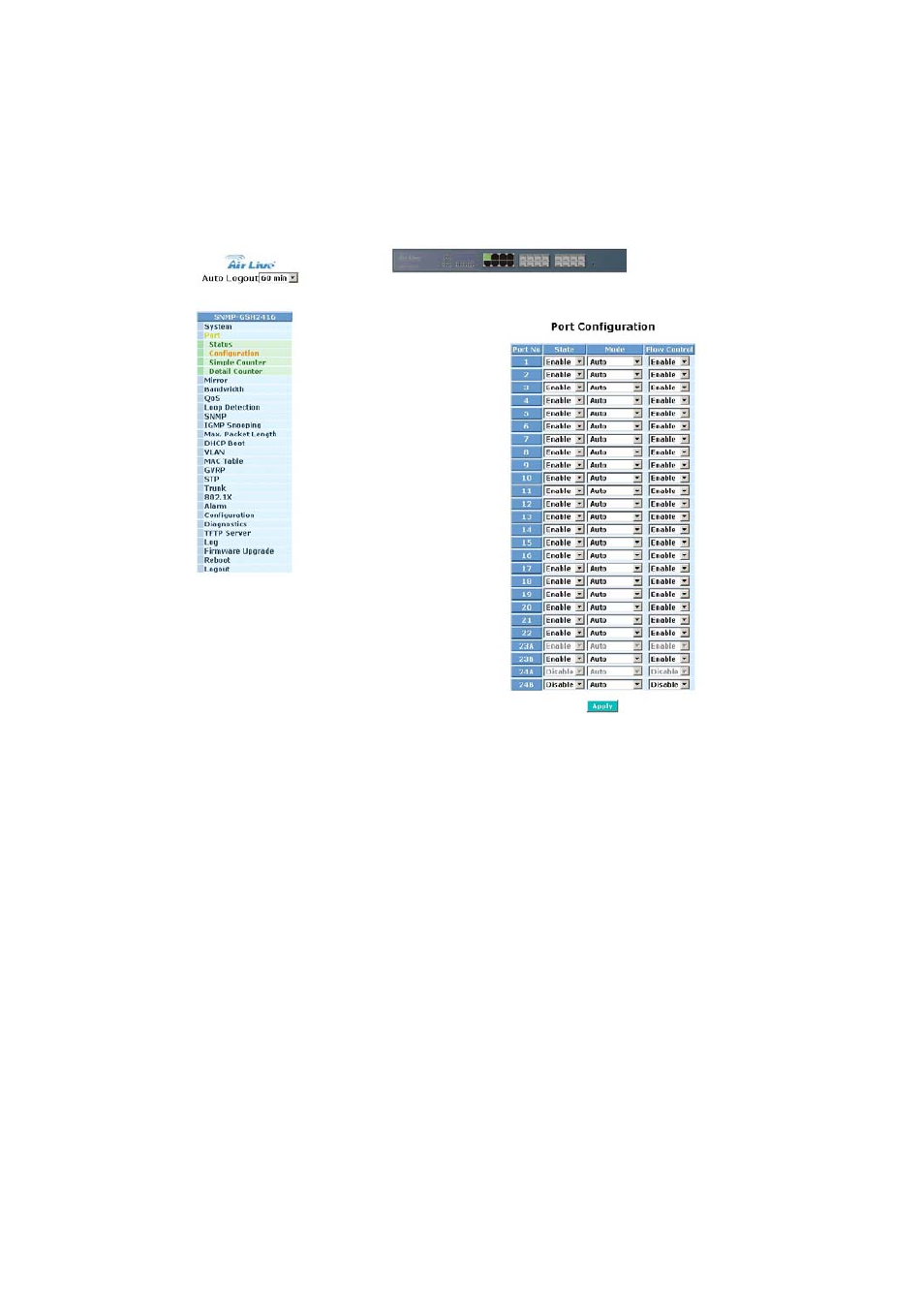 2-2. port configuration | AirLive SNMP-GSH2416 User Manual | Page 56 / 244