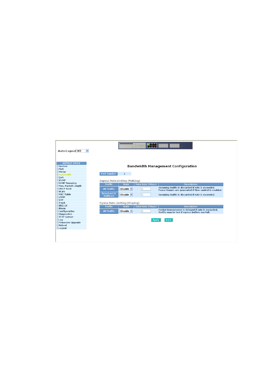 Andwidth, Anagement, 4. bandwidth management | AirLive SNMP-GSH2416 User Manual | Page 64 / 244