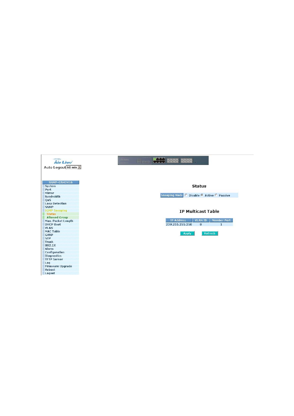 Igmp, Nooping, 7. igmp snooping | AirLive SNMP-GSH2416 User Manual | Page 78 / 244