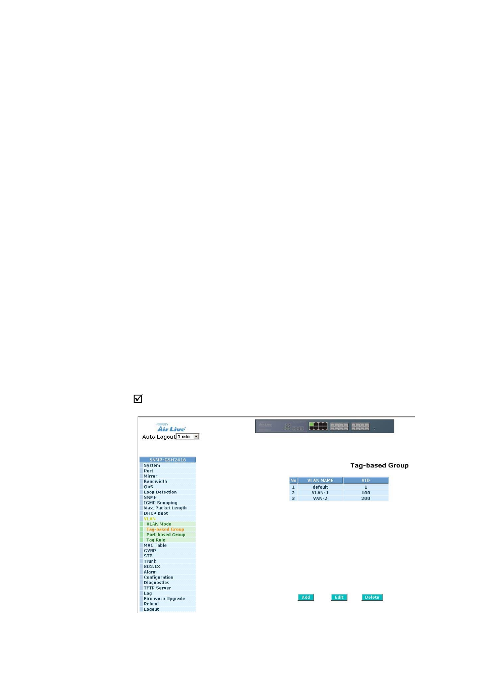 10-2. tag-based group | AirLive SNMP-GSH2416 User Manual | Page 87 / 244