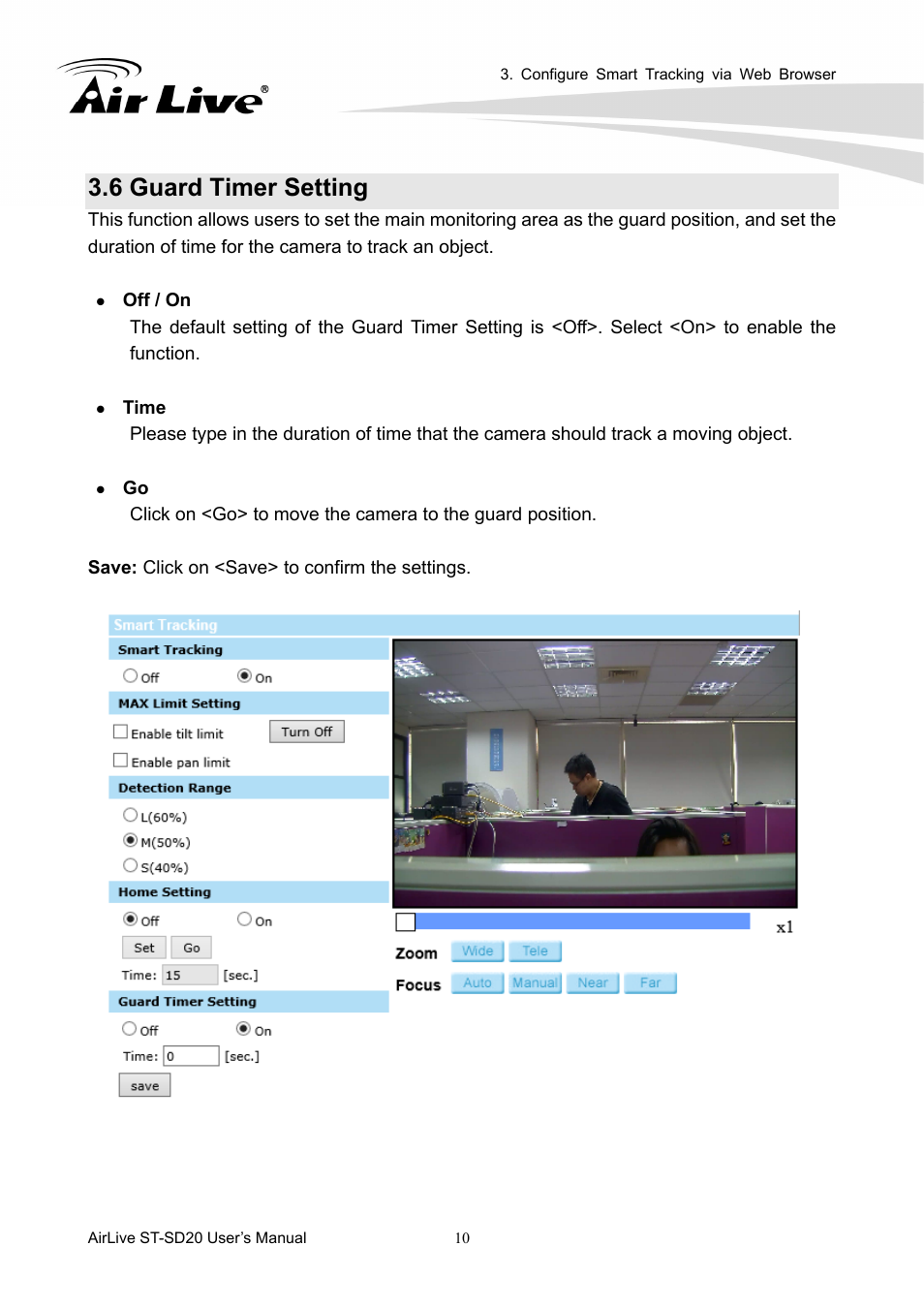 6 guard timer setting | AirLive ST-SD20 User Manual | Page 13 / 16