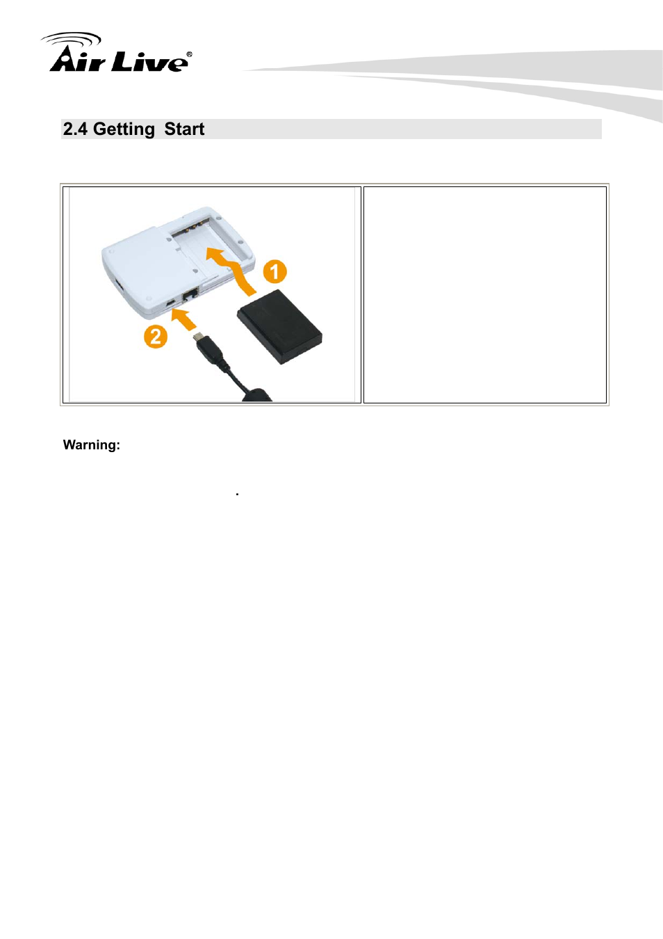 4 getting start | AirLive Traveler3G User Manual | Page 11 / 124