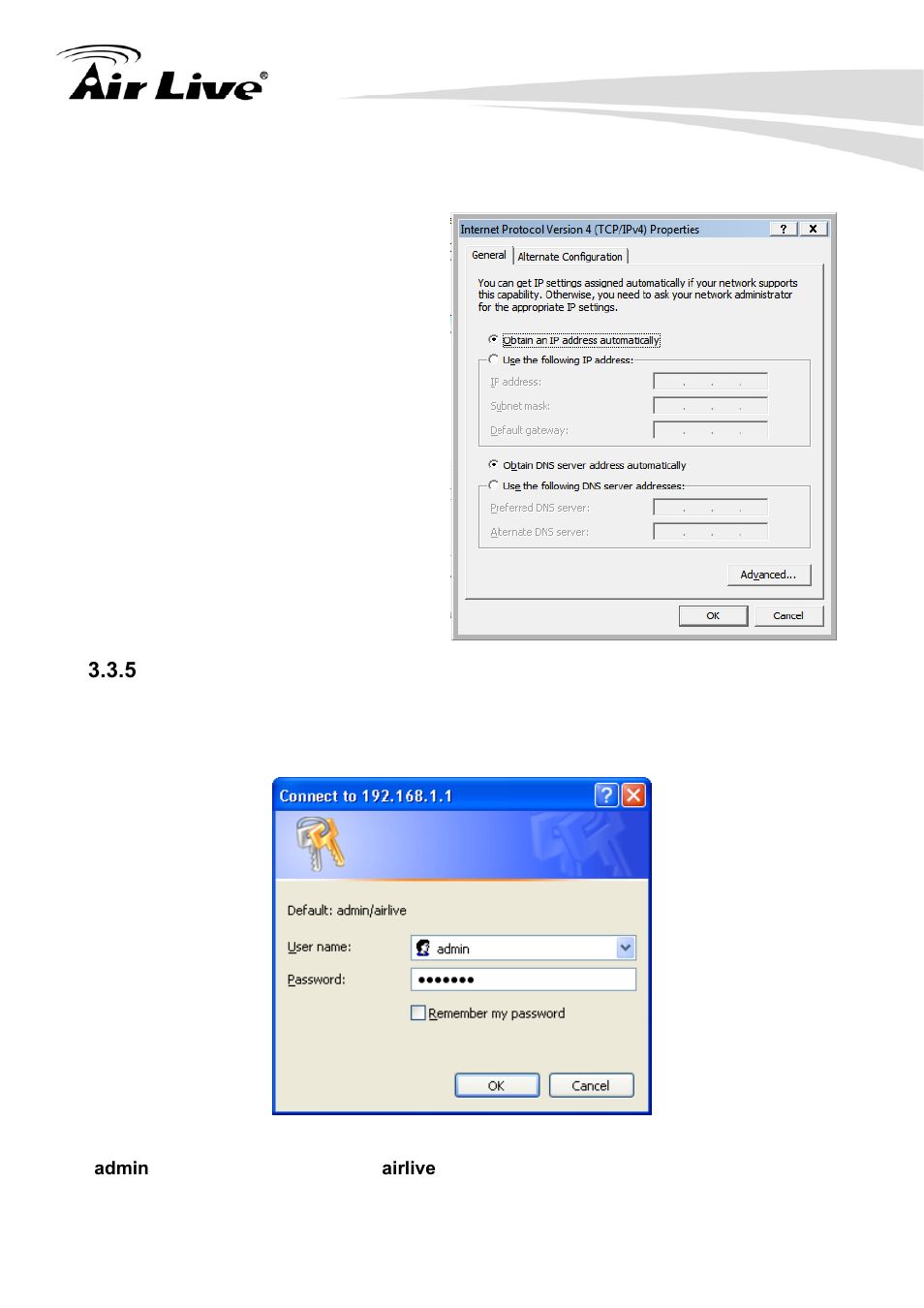 5 initial configurations | AirLive Traveler3G User Manual | Page 20 / 124