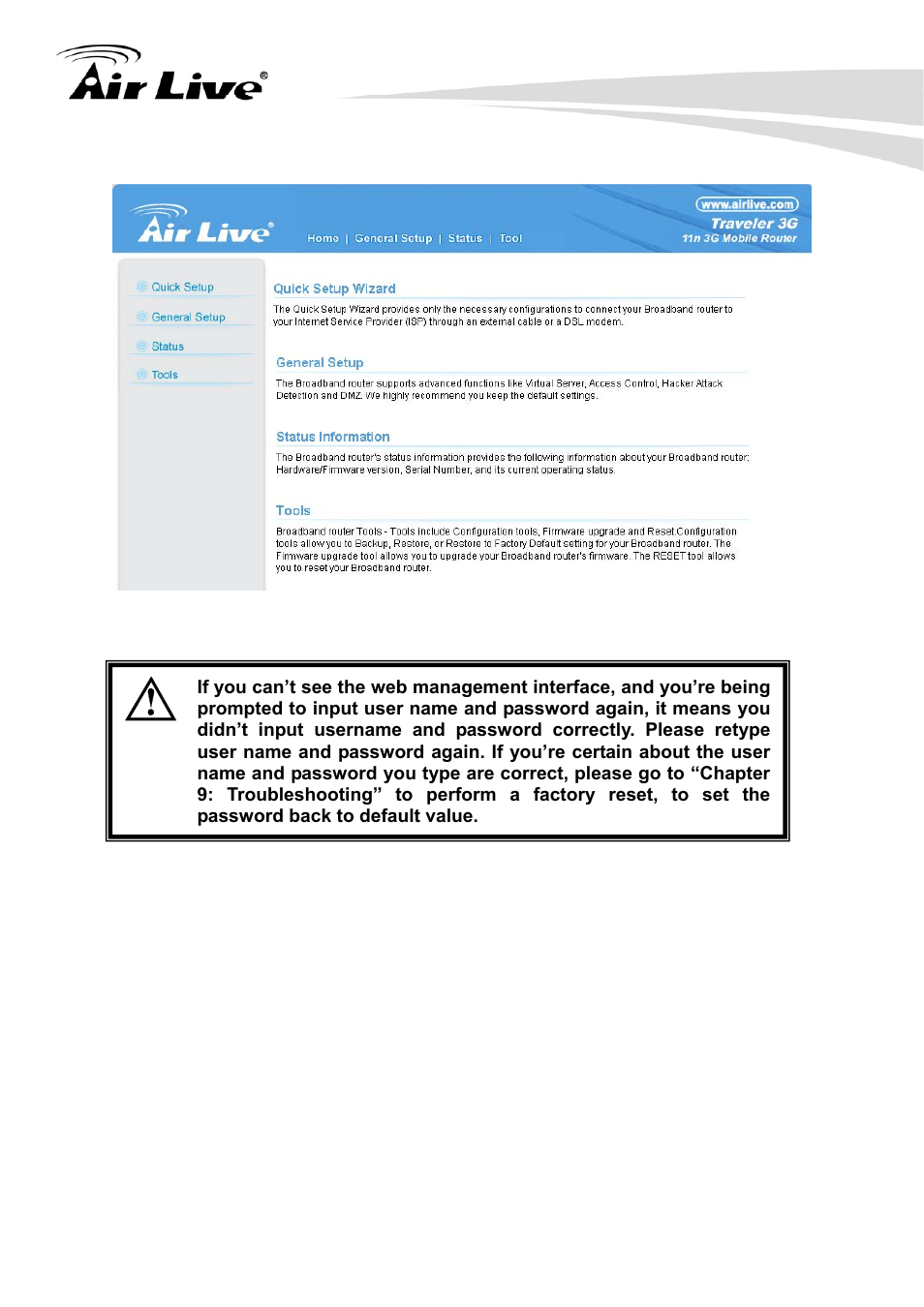 AirLive Traveler3G User Manual | Page 21 / 124