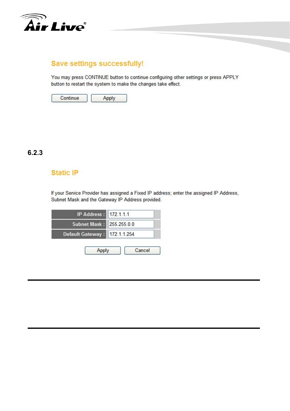 3 static ip | AirLive Traveler3G User Manual | Page 47 / 124