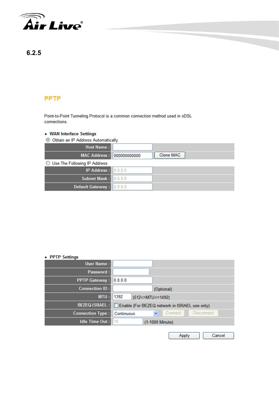 5 pptp | AirLive Traveler3G User Manual | Page 50 / 124