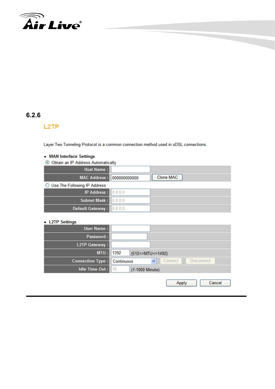 6 l2tp | AirLive Traveler3G User Manual | Page 52 / 124