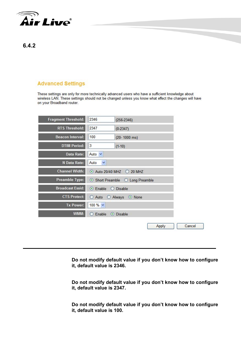 2 advanced settings | AirLive Traveler3G User Manual | Page 64 / 124