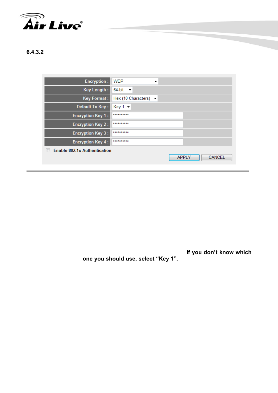 2 wep - wired equivalent privacy, Wep - wired equivalent privacy | AirLive Traveler3G User Manual | Page 67 / 124