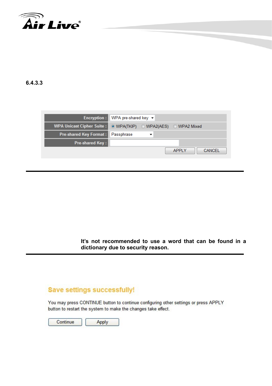 3 wi-fi protected access (wpa), Wi-fi protected access (wpa) | AirLive Traveler3G User Manual | Page 69 / 124