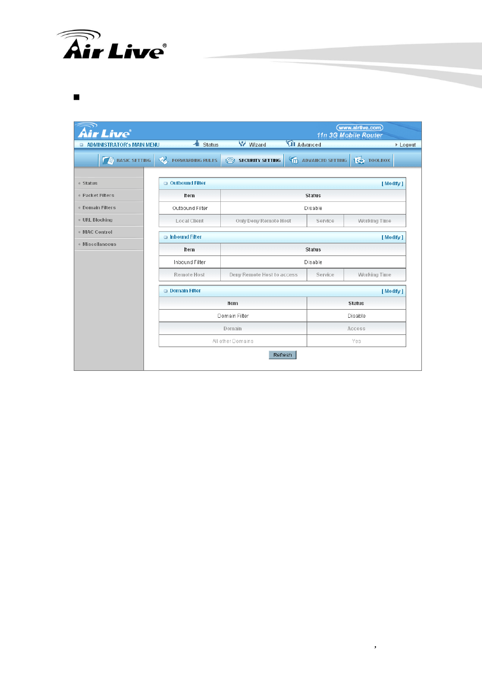 AirLive Traveler3G II User Manual | Page 61 / 97