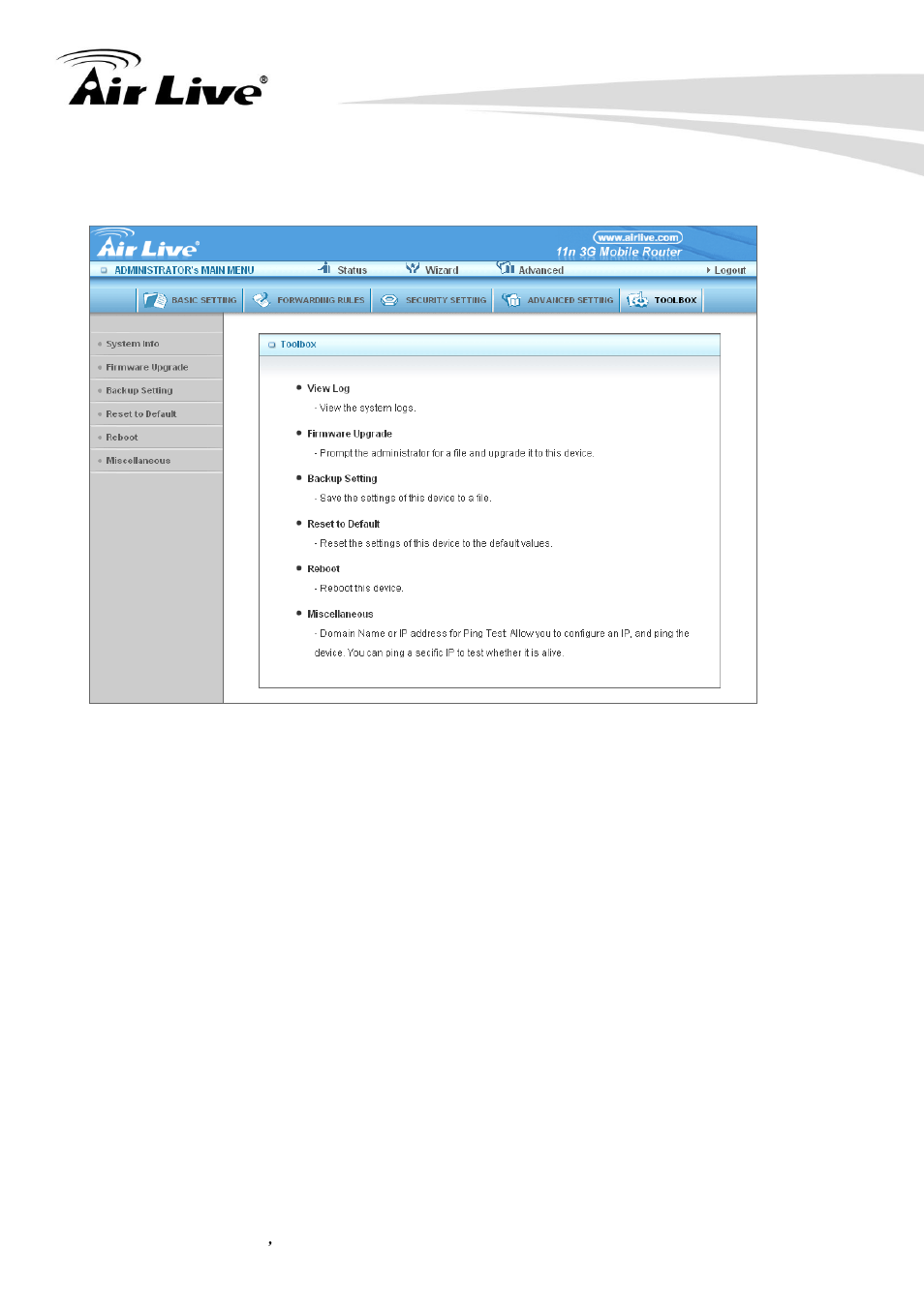 5 tool box | AirLive Traveler3G II User Manual | Page 88 / 97