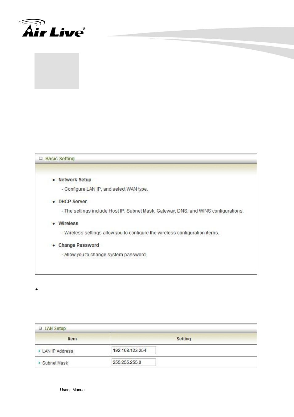 Making configuration, 1 advanced, Basic setting | AirLive Traveler3GM User Manual | Page 44 / 121