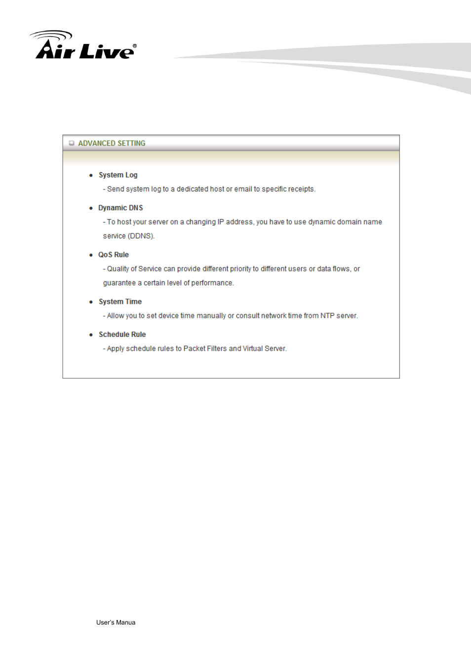 Advanced settings, 4 advanced settings | AirLive Traveler3GM User Manual | Page 74 / 121