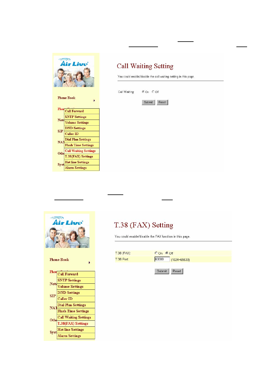 AirLive VoIP-120A User Manual | Page 18 / 47