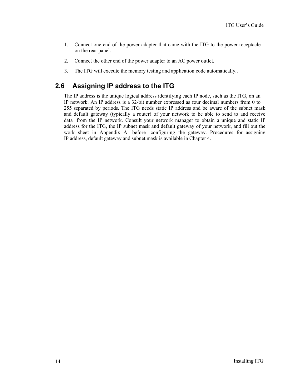 6 assigning ip address to the itg | AirLive VoIP-400 Series User Manual | Page 14 / 56