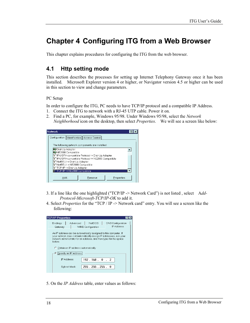 Chapter 4 configuring itg from a web browser | AirLive VoIP-400 Series User Manual | Page 18 / 56