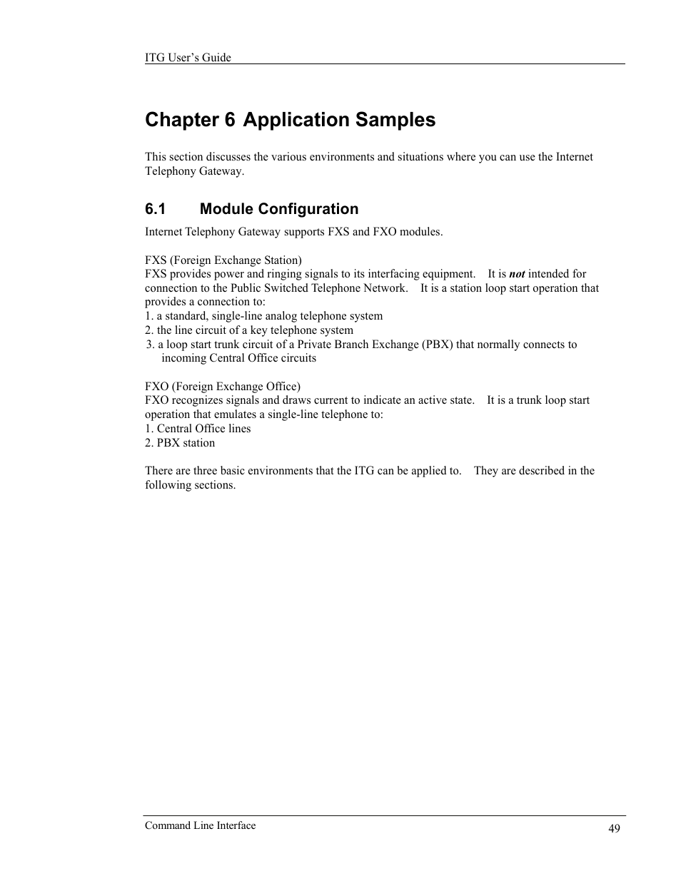 Chapter 6 application samples, 1 module configuration | AirLive VoIP-400 Series User Manual | Page 49 / 56