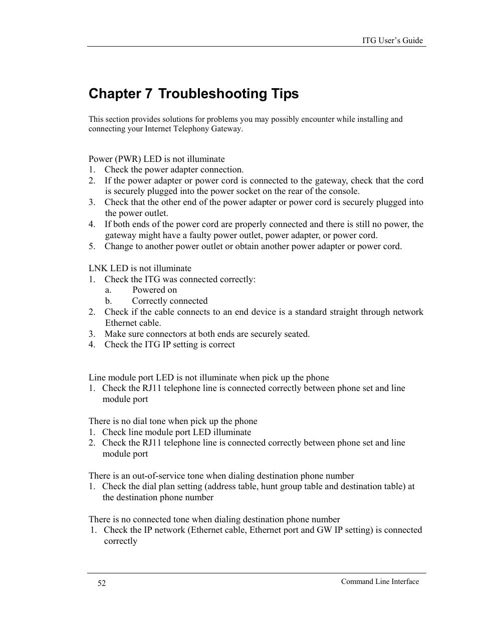 Chapter 7 troubleshooting tips | AirLive VoIP-400 Series User Manual | Page 52 / 56