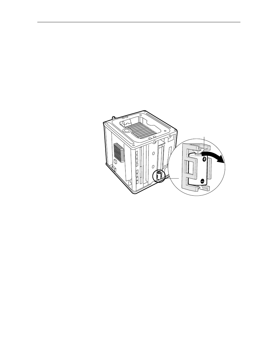 Replacing the battery | Apple Power Mac G4 Cube (Battery Replacement) User Manual | Page 4 / 6