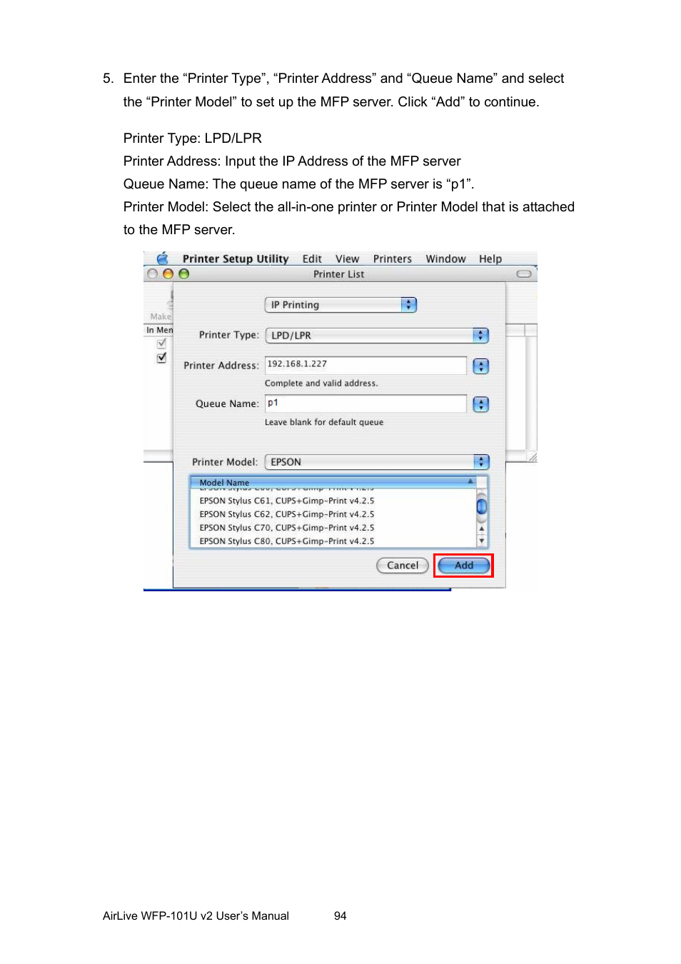 AirLive WFP-101U v2 User Manual | Page 102 / 106