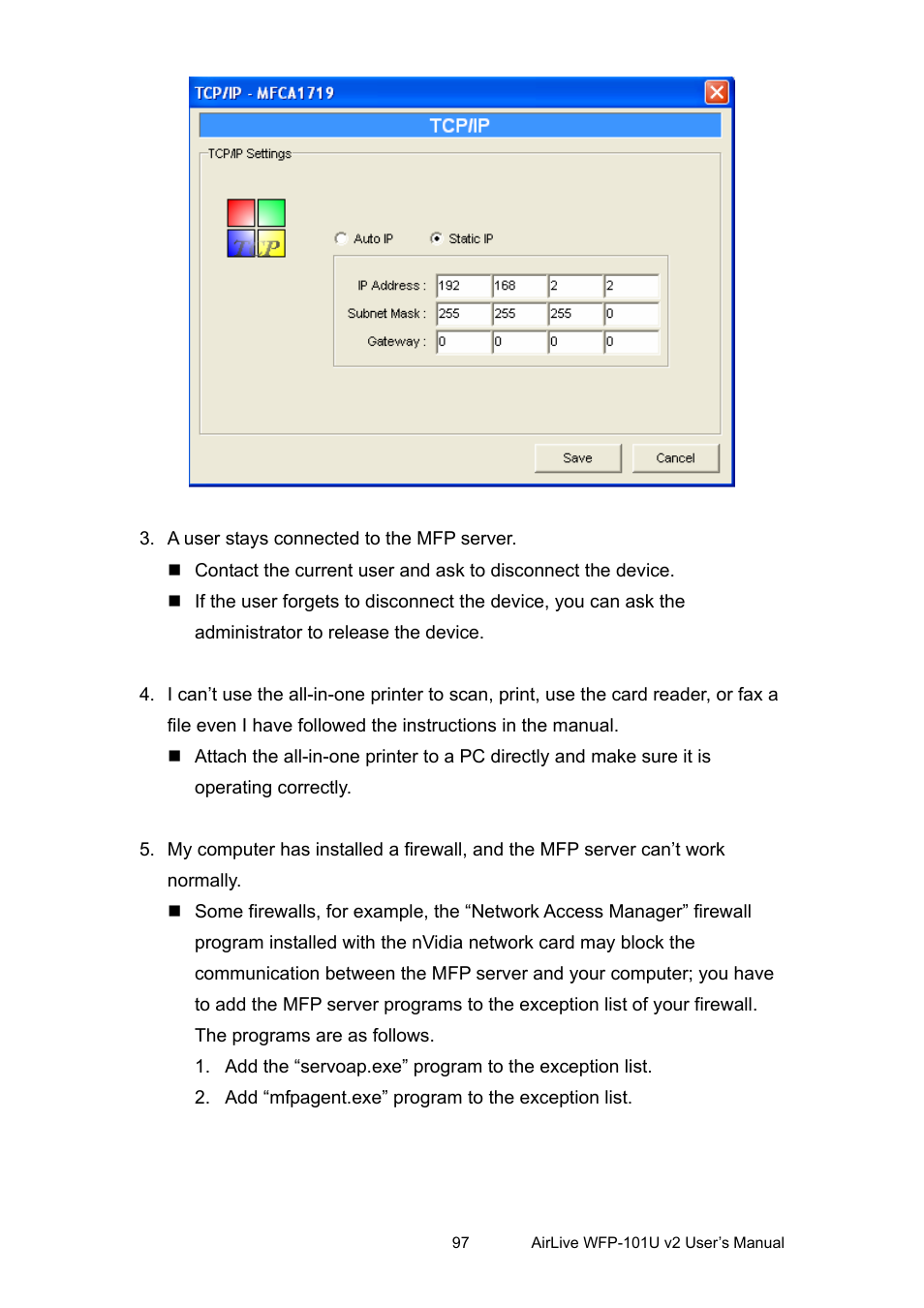 AirLive WFP-101U v2 User Manual | Page 105 / 106