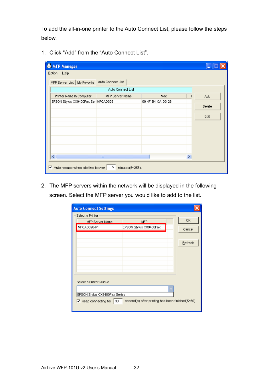 AirLive WFP-101U v2 User Manual | Page 40 / 106